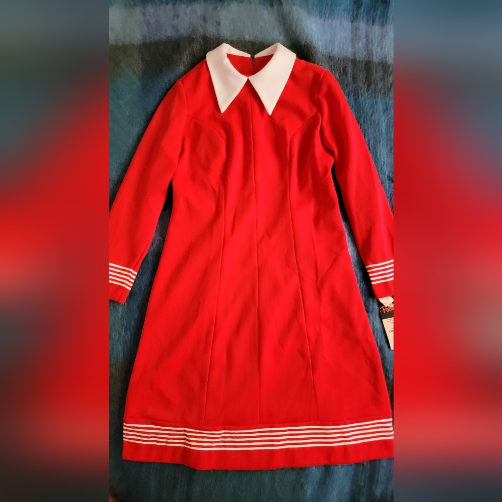 Vintage NWT Polyester Mod Dress Size Small